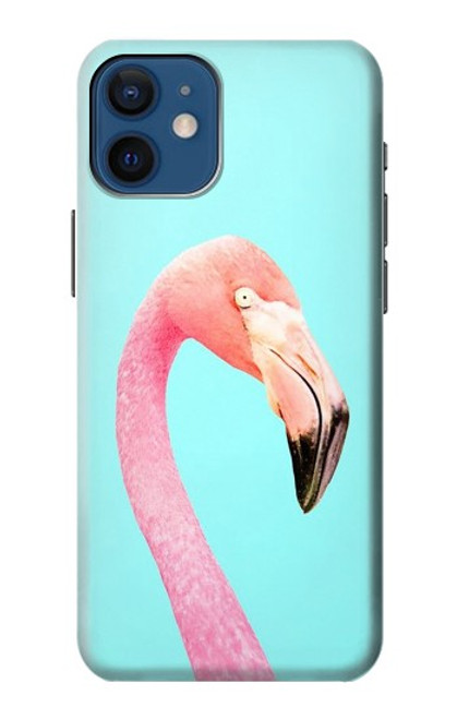 W3708 Pink Flamingo Hülle Schutzhülle Taschen und Leder Flip für iPhone 12 mini