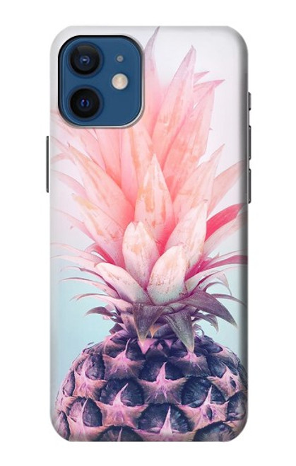 W3711 Pink Pineapple Hülle Schutzhülle Taschen und Leder Flip für iPhone 12 mini