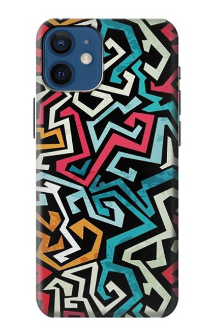 W3712 Pop Art Pattern Hülle Schutzhülle Taschen und Leder Flip für iPhone 12 mini