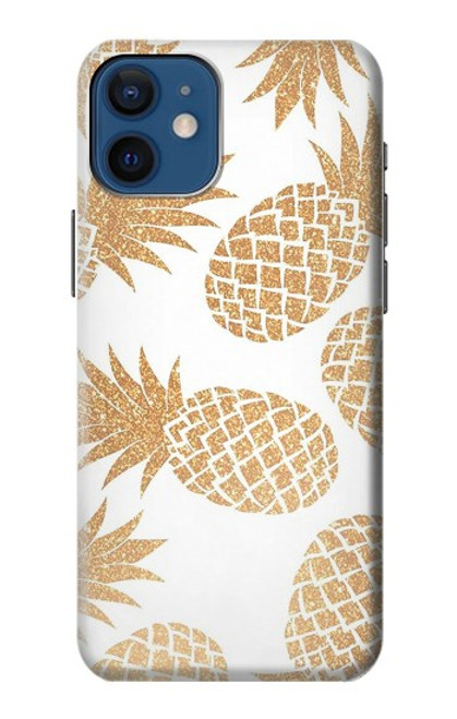 W3718 Seamless Pineapple Hülle Schutzhülle Taschen und Leder Flip für iPhone 12 mini