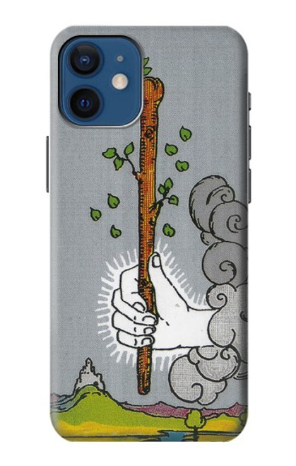 W3723 Tarot Card Age of Wands Hülle Schutzhülle Taschen und Leder Flip für iPhone 12 mini