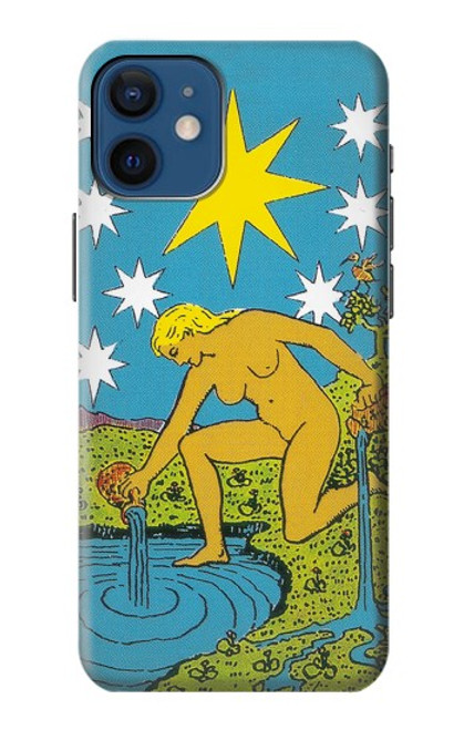 W3744 Tarot Card The Star Hülle Schutzhülle Taschen und Leder Flip für iPhone 12 mini