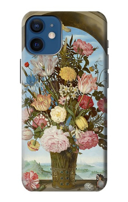 W3749 Vase of Flowers Hülle Schutzhülle Taschen und Leder Flip für iPhone 12 mini