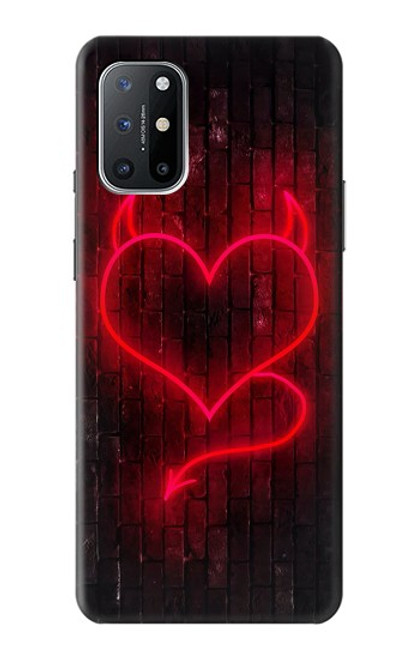 W3682 Devil Heart Hülle Schutzhülle Taschen und Leder Flip für OnePlus 8T