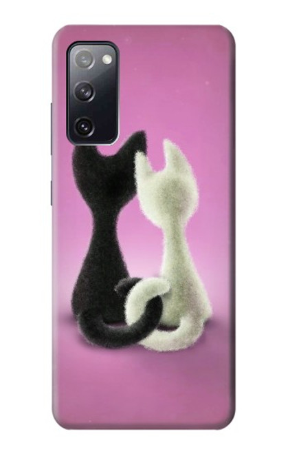 W1832 Love Cat Hülle Schutzhülle Taschen und Leder Flip für Samsung Galaxy S20 FE