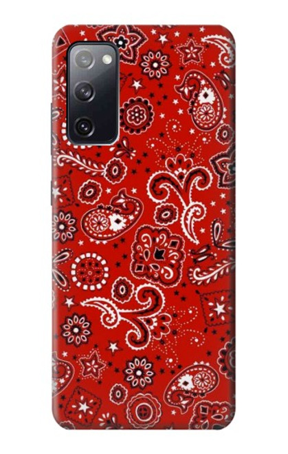 W3354 Red Classic Bandana Hülle Schutzhülle Taschen und Leder Flip für Samsung Galaxy S20 FE