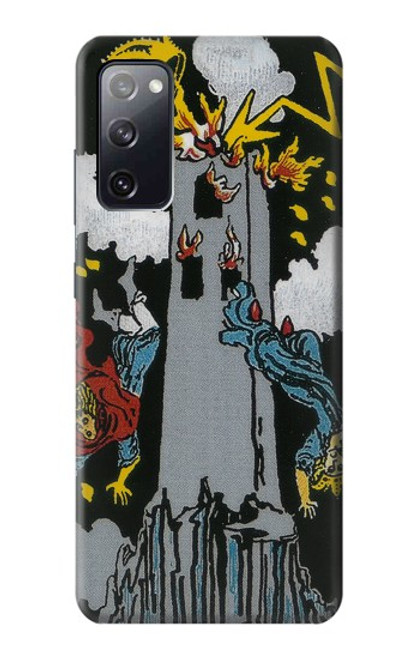 W3745 Tarot Card The Tower Hülle Schutzhülle Taschen und Leder Flip für Samsung Galaxy S20 FE