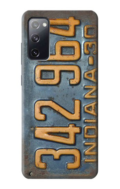 W3750 Vintage Vehicle Registration Plate Hülle Schutzhülle Taschen und Leder Flip für Samsung Galaxy S20 FE