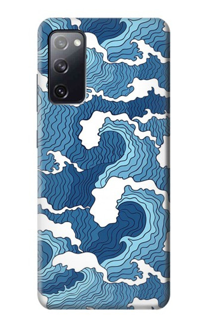 W3751 Wave Pattern Hülle Schutzhülle Taschen und Leder Flip für Samsung Galaxy S20 FE