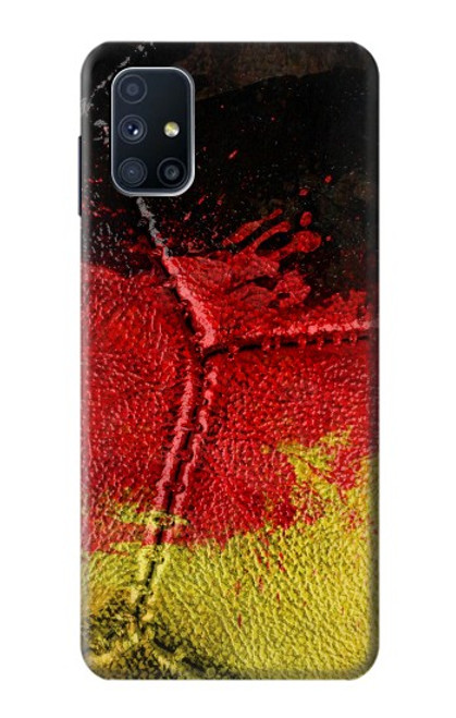 W3303 Germany Flag Vintage Football Graphic Hülle Schutzhülle Taschen und Leder Flip für Samsung Galaxy M51