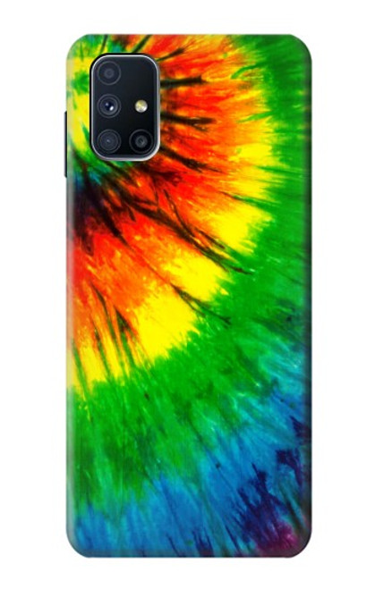 W3422 Tie Dye Hülle Schutzhülle Taschen und Leder Flip für Samsung Galaxy M51