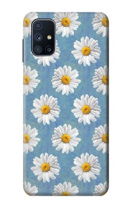W3454 Floral Daisy Hülle Schutzhülle Taschen und Leder Flip für Samsung Galaxy M51