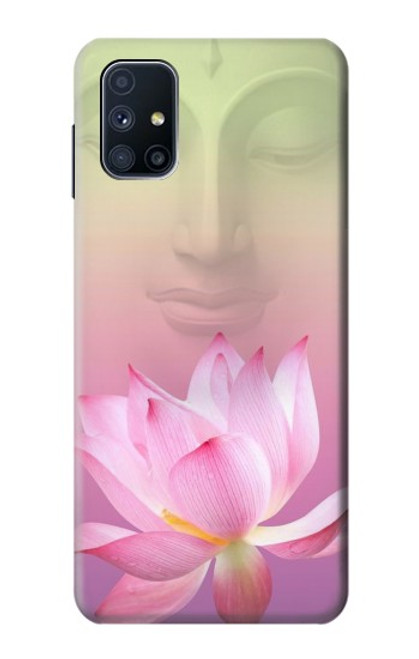 W3511 Lotus flower Buddhism Hülle Schutzhülle Taschen und Leder Flip für Samsung Galaxy M51