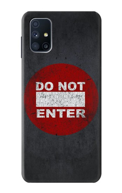 W3683 Do Not Enter Hülle Schutzhülle Taschen und Leder Flip für Samsung Galaxy M51