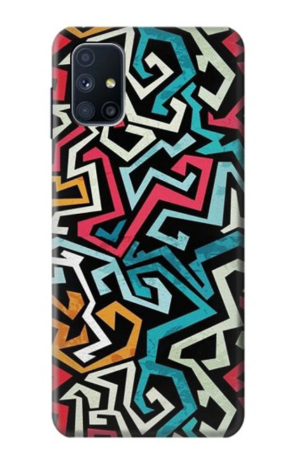 W3712 Pop Art Pattern Hülle Schutzhülle Taschen und Leder Flip für Samsung Galaxy M51