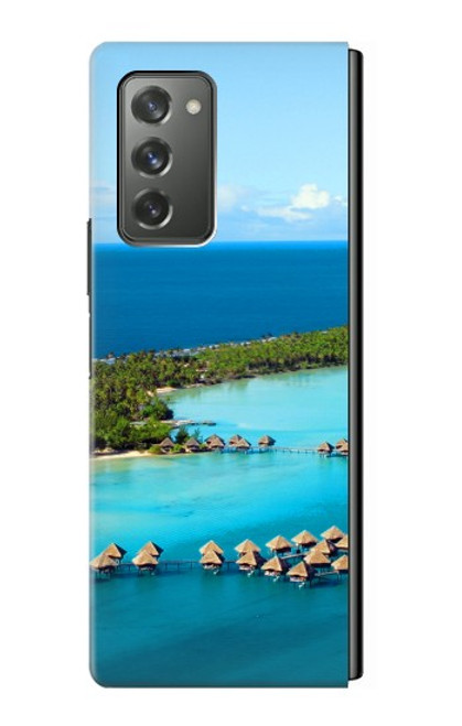 W0844 Bora Bora Island Hülle Schutzhülle Taschen Flip für Samsung Galaxy Z Fold2 5G