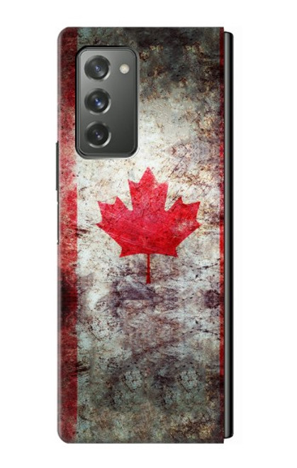 W2490 Canada Maple Leaf Flag Texture Hülle Schutzhülle Taschen Flip für Samsung Galaxy Z Fold2 5G