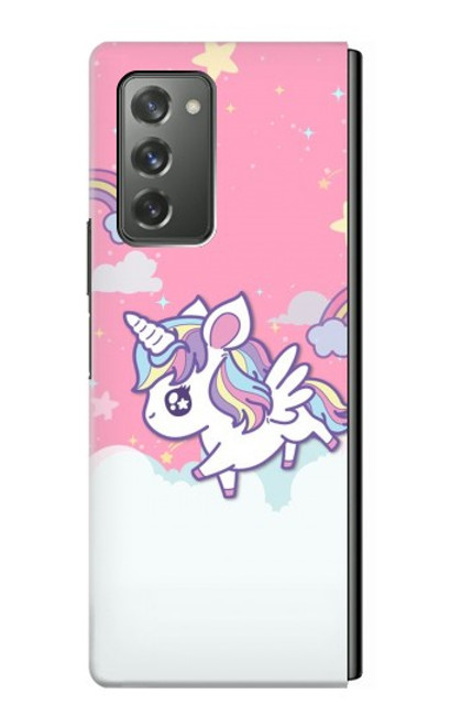 W3518 Unicorn Cartoon Hülle Schutzhülle Taschen Flip für Samsung Galaxy Z Fold2 5G