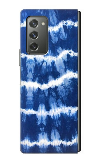 W3671 Blue Tie Dye Hülle Schutzhülle Taschen Flip für Samsung Galaxy Z Fold2 5G