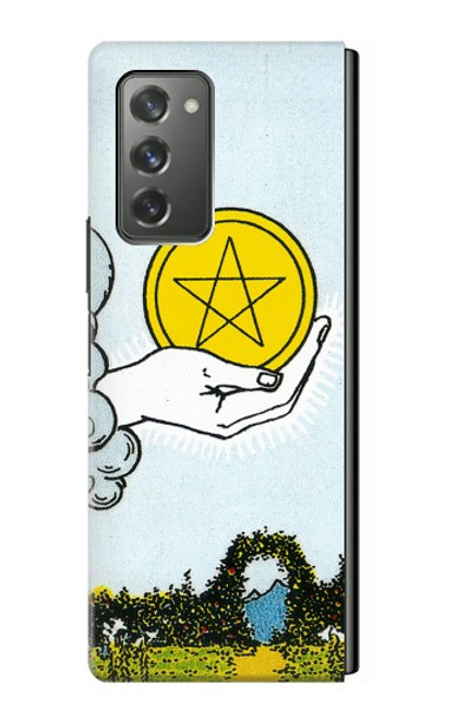 W3722 Tarot Card Ace of Pentacles Coins Hülle Schutzhülle Taschen Flip für Samsung Galaxy Z Fold2 5G