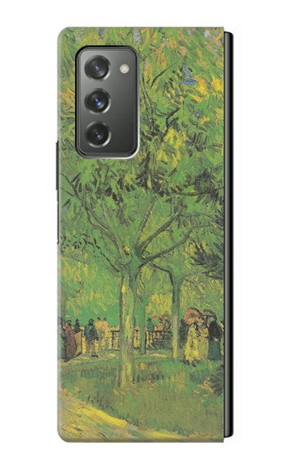 W3748 Van Gogh A Lane in a Public Garden Hülle Schutzhülle Taschen Flip für Samsung Galaxy Z Fold2 5G