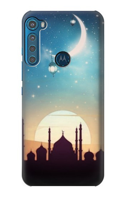 W3502 Islamic Sunset Hülle Schutzhülle Taschen und Leder Flip für Motorola One Fusion+