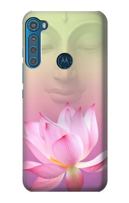 W3511 Lotus flower Buddhism Hülle Schutzhülle Taschen und Leder Flip für Motorola One Fusion+