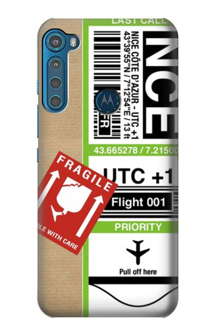 W3543 Luggage Tag Art Hülle Schutzhülle Taschen und Leder Flip für Motorola One Fusion+