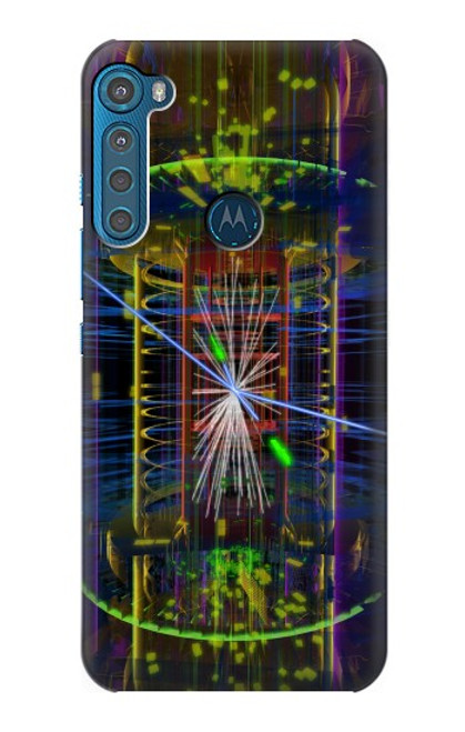 W3545 Quantum Particle Collision Hülle Schutzhülle Taschen und Leder Flip für Motorola One Fusion+