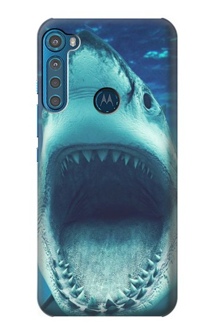 W3548 Tiger Shark Hülle Schutzhülle Taschen und Leder Flip für Motorola One Fusion+