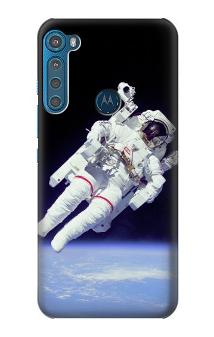 W3616 Astronaut Hülle Schutzhülle Taschen und Leder Flip für Motorola One Fusion+