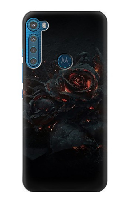 W3672 Burned Rose Hülle Schutzhülle Taschen und Leder Flip für Motorola One Fusion+