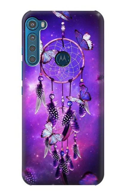 W3685 Dream Catcher Hülle Schutzhülle Taschen und Leder Flip für Motorola One Fusion+