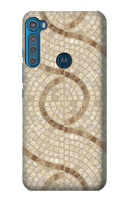 W3703 Mosaic Tiles Hülle Schutzhülle Taschen und Leder Flip für Motorola One Fusion+