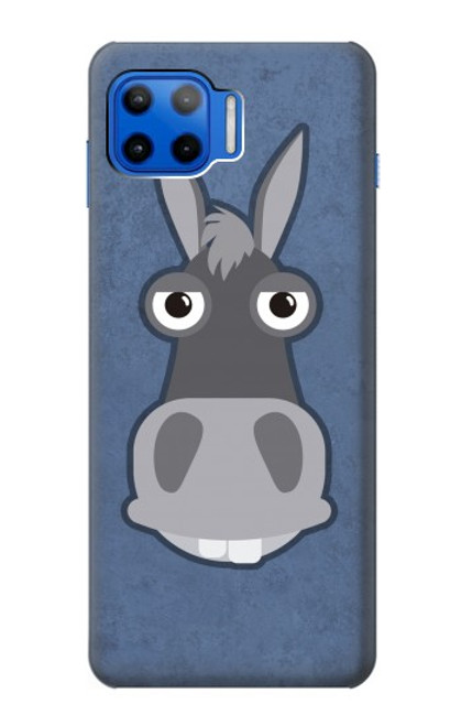 W3271 Donkey Cartoon Hülle Schutzhülle Taschen und Leder Flip für Motorola Moto G 5G Plus