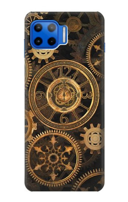 W3442 Clock Gear Hülle Schutzhülle Taschen und Leder Flip für Motorola Moto G 5G Plus