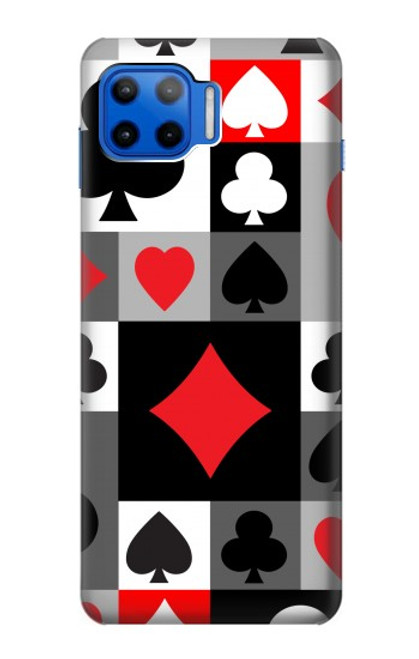 W3463 Poker Card Suit Hülle Schutzhülle Taschen und Leder Flip für Motorola Moto G 5G Plus