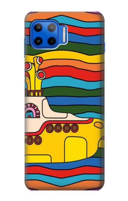 W3599 Hippie Submarine Hülle Schutzhülle Taschen und Leder Flip für Motorola Moto G 5G Plus