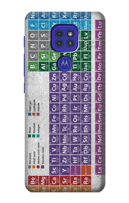 W3383 Periodic Table Hülle Schutzhülle Taschen und Leder Flip für Motorola Moto G9 Play