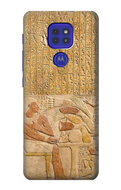 W3398 Egypt Stela Mentuhotep Hülle Schutzhülle Taschen und Leder Flip für Motorola Moto G9 Play