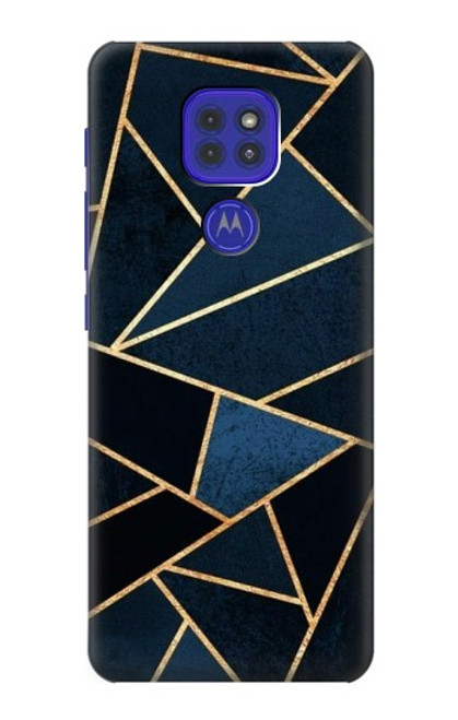 W3479 Navy Blue Graphic Art Hülle Schutzhülle Taschen und Leder Flip für Motorola Moto G9 Play