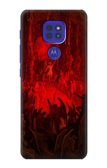 W3583 Paradise Lost Satan Hülle Schutzhülle Taschen und Leder Flip für Motorola Moto G9 Play