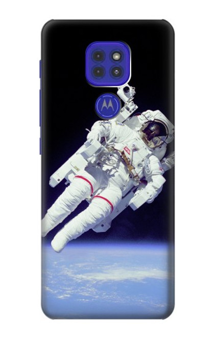 W3616 Astronaut Hülle Schutzhülle Taschen und Leder Flip für Motorola Moto G9 Play