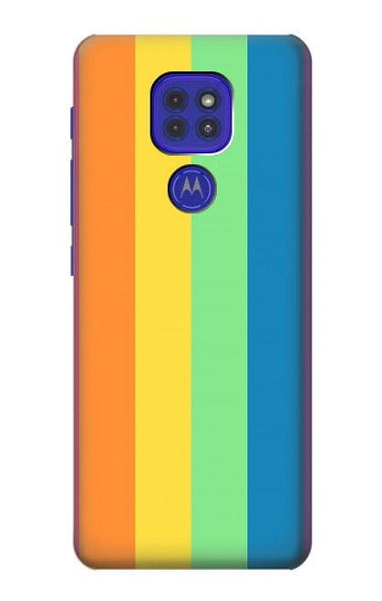 W3699 LGBT Pride Hülle Schutzhülle Taschen und Leder Flip für Motorola Moto G9 Play