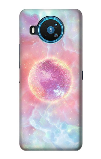 W3709 Pink Galaxy Hülle Schutzhülle Taschen und Leder Flip für Nokia 8.3 5G