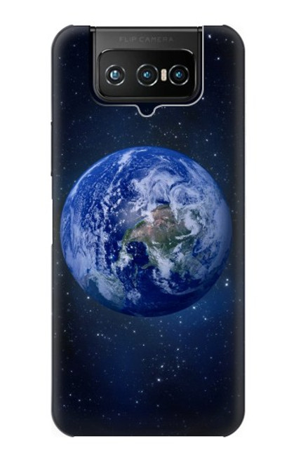 W3430 Blue Planet Hülle Schutzhülle Taschen und Leder Flip für ASUS ZenFone 7 Pro