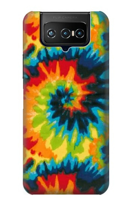 W3459 Tie Dye Hülle Schutzhülle Taschen und Leder Flip für ASUS ZenFone 7 Pro