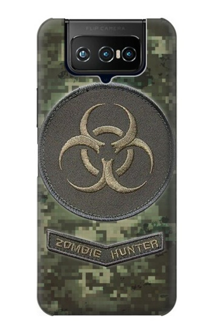 W3468 Biohazard Zombie Hunter Graphic Hülle Schutzhülle Taschen und Leder Flip für ASUS ZenFone 7 Pro