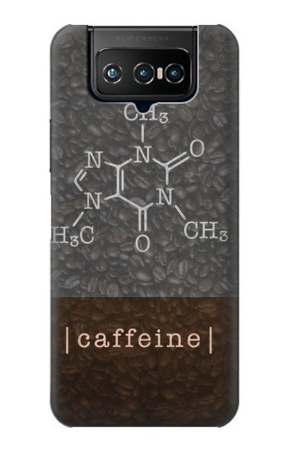 W3475 Caffeine Molecular Hülle Schutzhülle Taschen und Leder Flip für ASUS ZenFone 7 Pro
