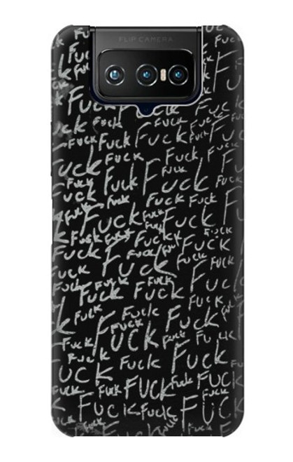 W3478 Funny Words Blackboard Hülle Schutzhülle Taschen und Leder Flip für ASUS ZenFone 7 Pro